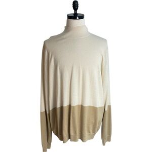Paige Alpaca Mockneck Sweater Ivory Off-White Tan